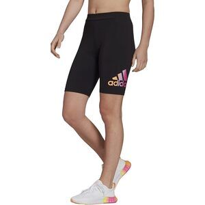 adidas Womens Activewear Essentials Gradient-Logo Bike Shorts Size-X-Small